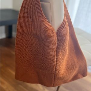 Rust sweater knit purse